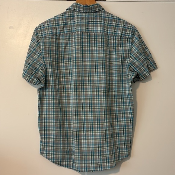 Original Penguin classic fit blue plaid button down shirt size M - Picture 5 of 7
